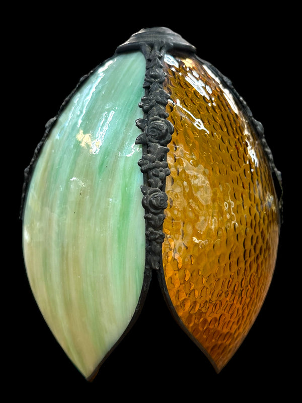 Antique Slag & Amber Glass Tulip Pedant Shade GA20146