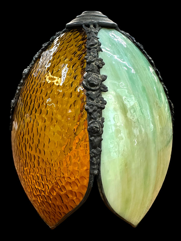 Antique Slag & Amber Glass Tulip Pedant Shade GA20146