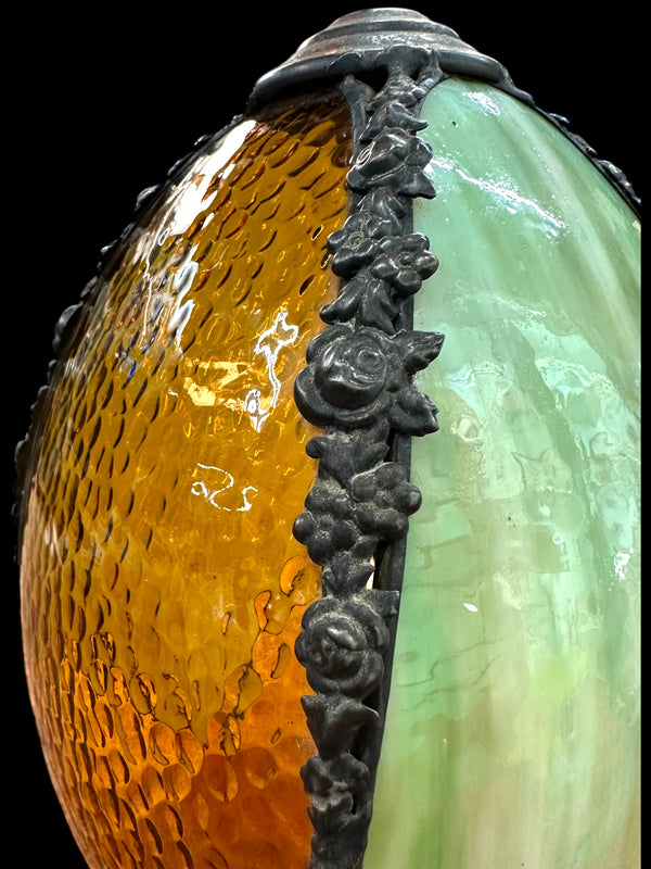 Antique Slag & Amber Glass Tulip Pedant Shade GA20146