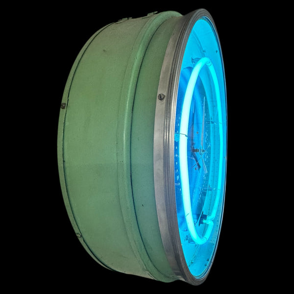 Retro Blue Neon Wall Clock GA20150