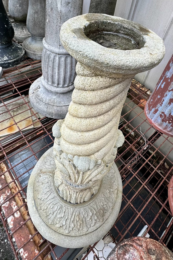 Unique Stones  Concrete Bird Bath Pedestal GA20190