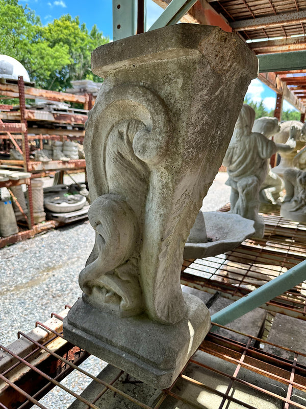 Outdoor Concrete Scrolled Pedestal Base GA20198