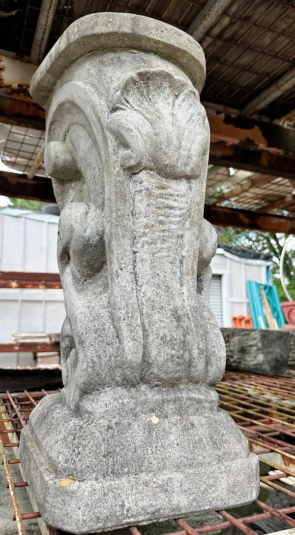 Outdoor Concrete Scrolled Pedestal Base GA20198
