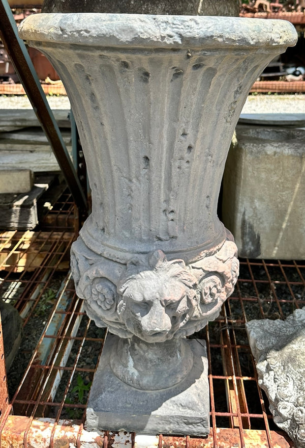 Tall Concrete Urn Planter w/ Rams Head Design GA20201