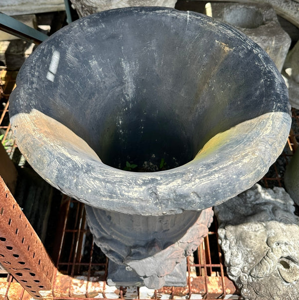 Tall Concrete Urn Planter w/ Rams Head Design GA20201