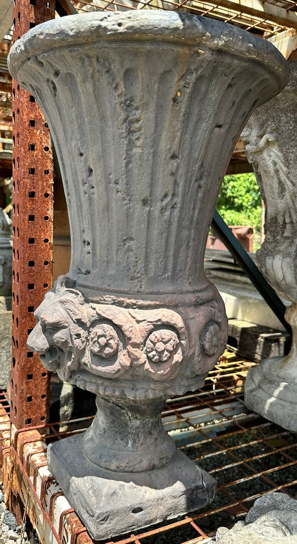 Tall Concrete Urn Planter w/ Rams Head Design GA20201