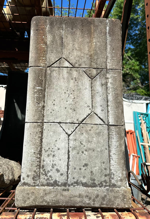 Geometric Hollow Concrete Pedestal Pair GA20205