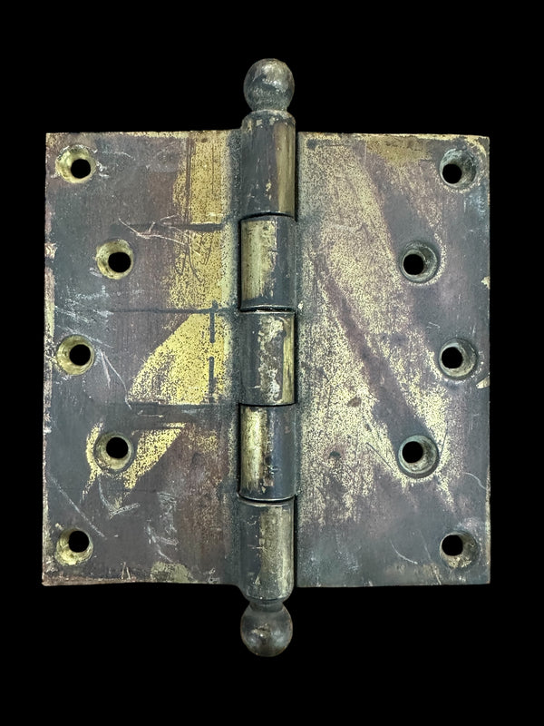 Set of 3 Brass Ball Tip Sargent & Co. Offset Door Hinges GA20224