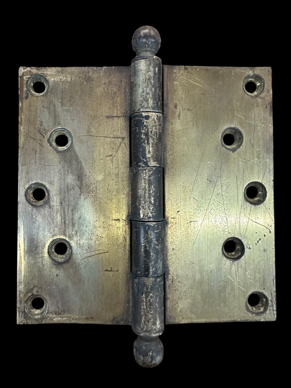 Set of 3 Brass Ball Tip Sargent & Co. Offset Door Hinges GA20224