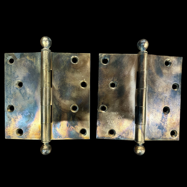 Red Brass Ball Tip Door Hinge Pairs GA20226