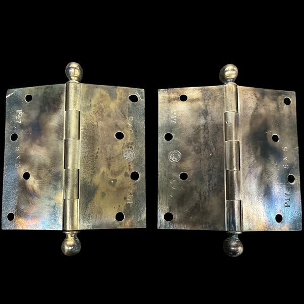 Red Brass Ball Tip Door Hinge Pairs GA20226