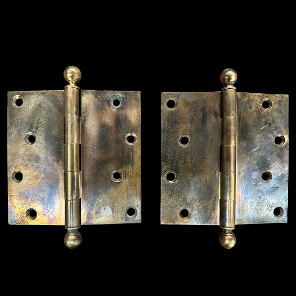 Red Brass Ball Tip Door Hinge Pairs GA20226