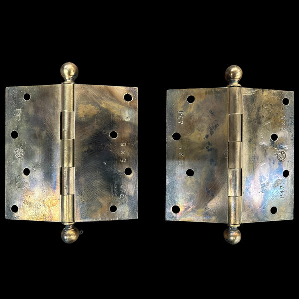 Red Brass Ball Tip Door Hinge Pairs GA20226