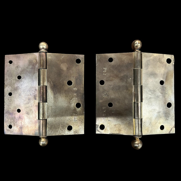 Red Brass Ball Tip Door Hinge Pairs GA20226