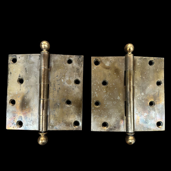 Red Brass Ball Tip Door Hinge Pairs GA20226