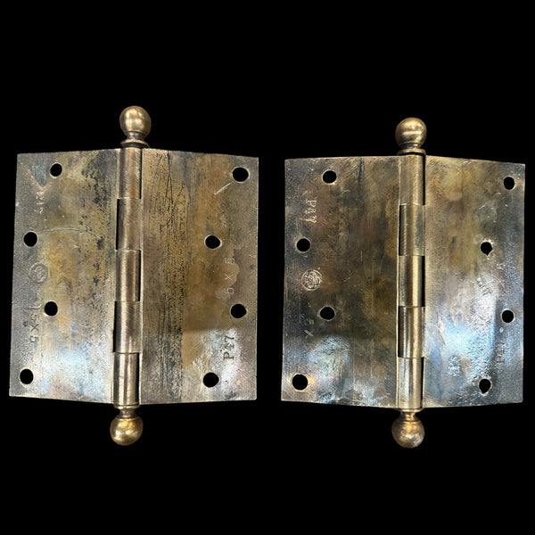 Red Brass Ball Tip Door Hinge Pairs GA20226