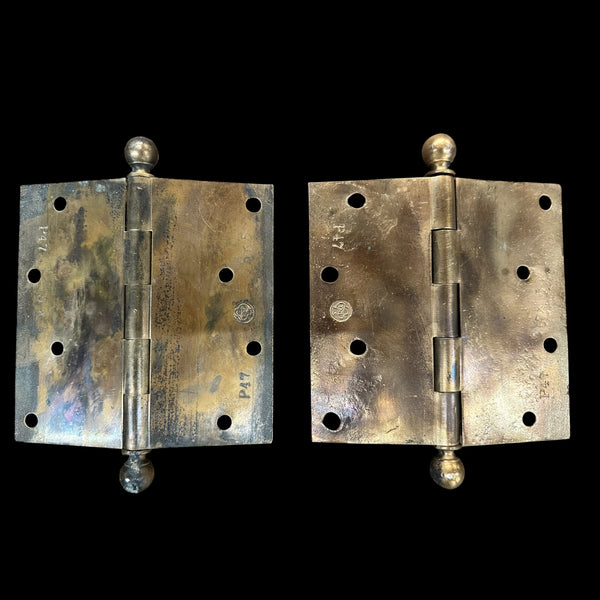 Red Brass Ball Tip Door Hinge Pairs GA20226