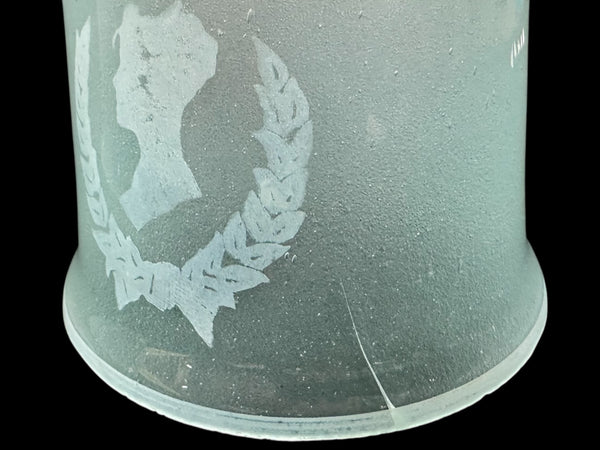 Set of 4 Vintage Etched Seafoam Green Lamp Shades GA20232