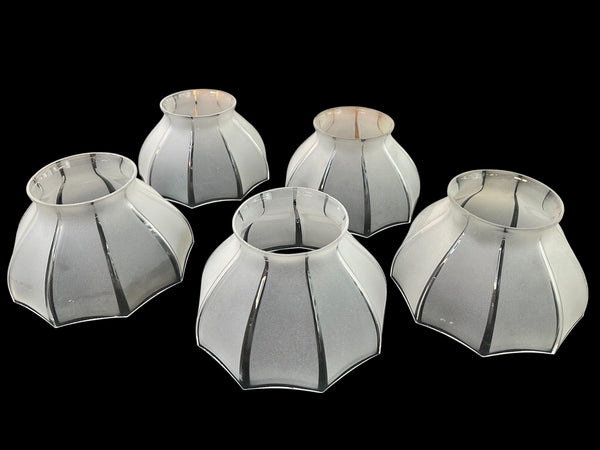 Set of 5 Frosted Glass Light Shades GA20233