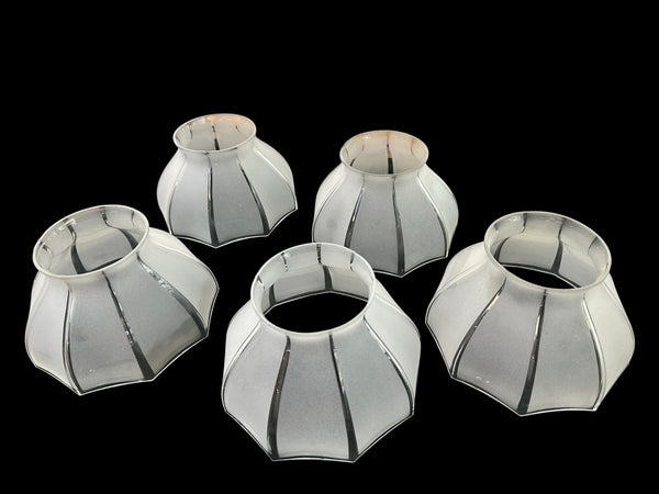 Set of 5 Frosted Glass Light Shades GA20233