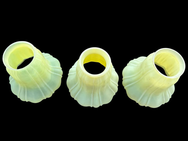 Set of 3 Uranium / Gasoline Glass Shades GA20236