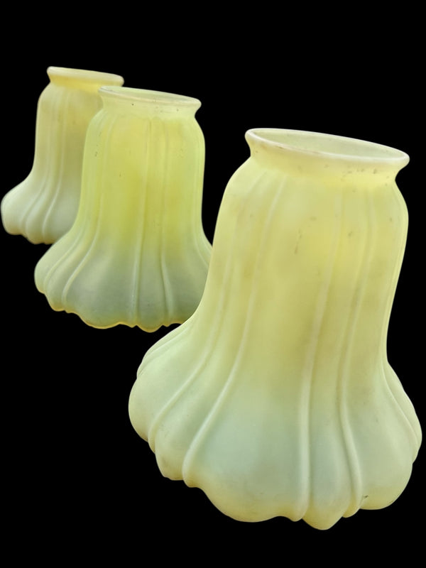 Set of 3 Uranium / Gasoline Glass Shades GA20236