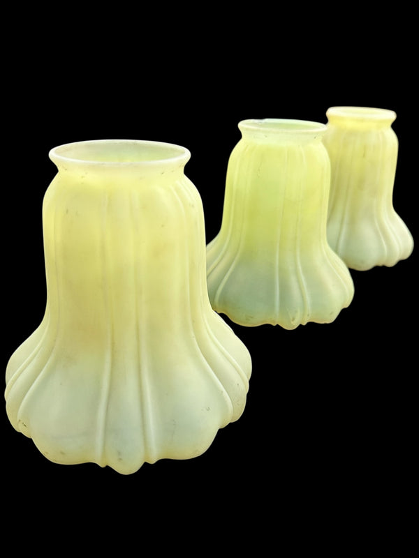 Set of 3 Uranium / Gasoline Glass Shades GA20236