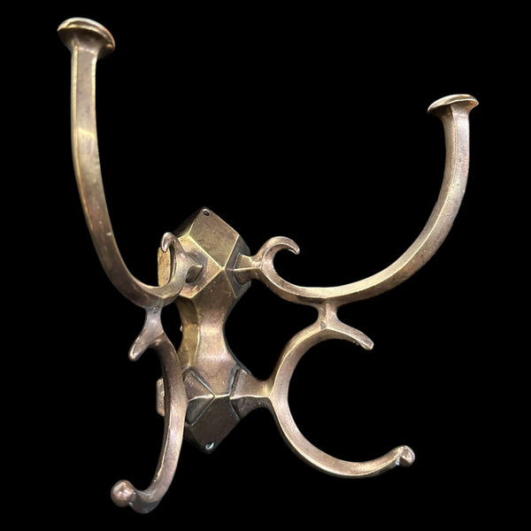 Set of 3 Geometric Brass Coat Hooks GA20238