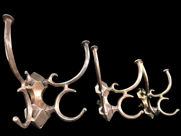 Set of 3 Geometric Brass Coat Hooks GA20238