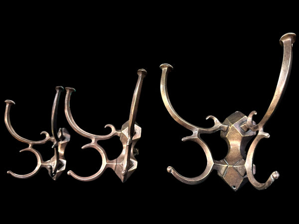 Set of 3 Geometric Brass Coat Hooks GA20238