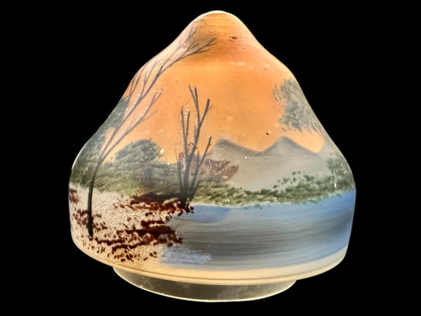Antique Reverse Painted Arts & Crafts Boudoir Glass Shade GA20263