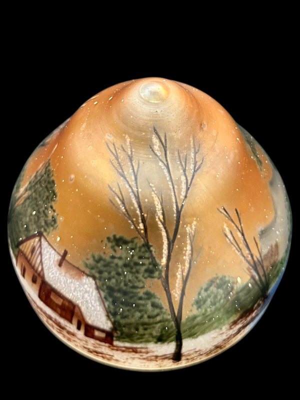 Antique Reverse Painted Arts & Crafts Boudoir Glass Shade GA20263