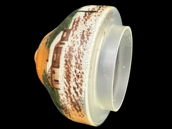 Antique Reverse Painted Arts & Crafts Boudoir Glass Shade GA20263
