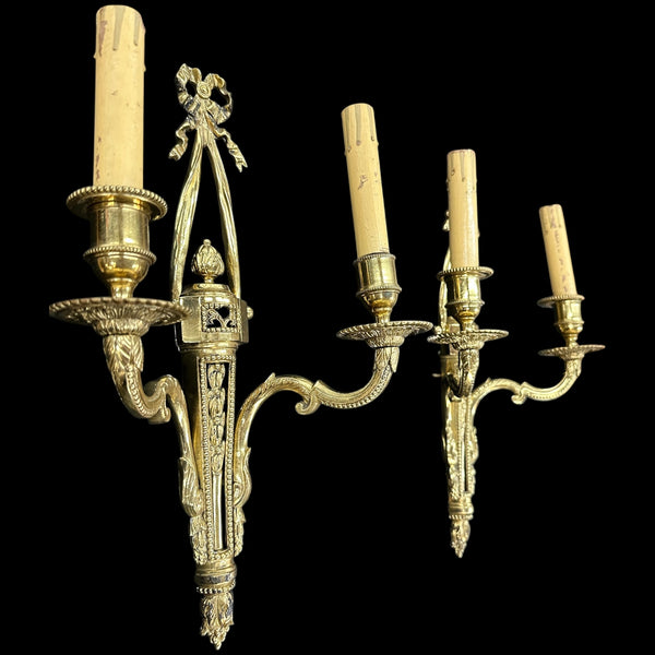 Antique Brass Wall Sconce Pair GA20266
