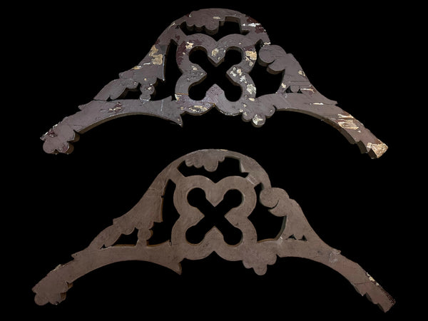 Victorian Painted Wood Fretwork Pair GA20276