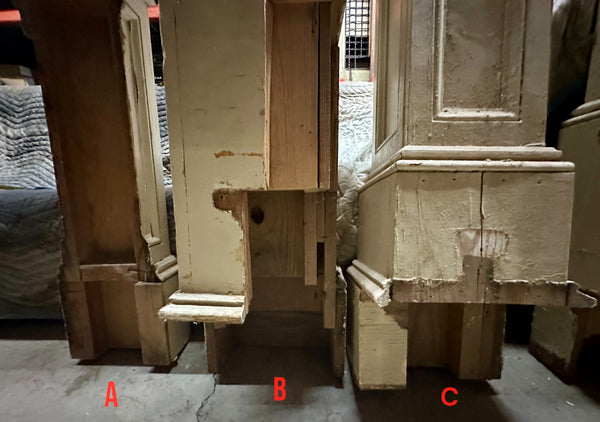 Set of 8 Full-Size & 3 Half-Size Salvaged Wooden Newel Posts GA20305