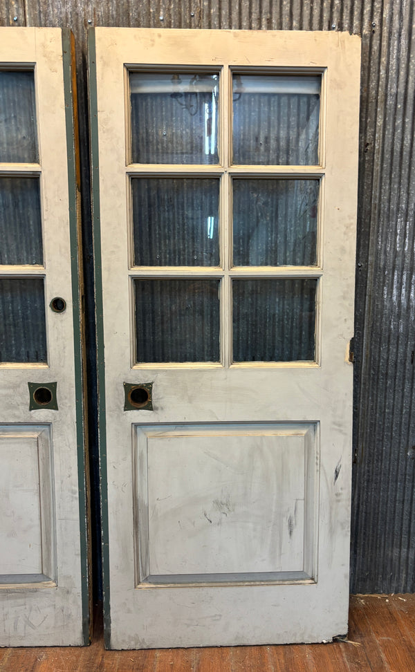 Pair of Wooden 6-Lite Doors GA21545