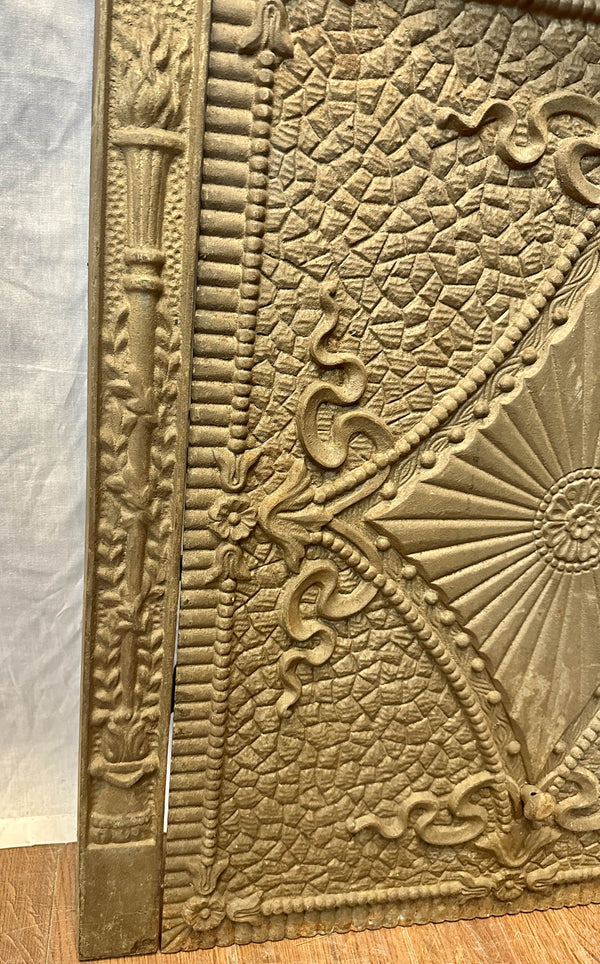 Antique Cast Iron Fireplace Surround & Summer Cover Set GA20547