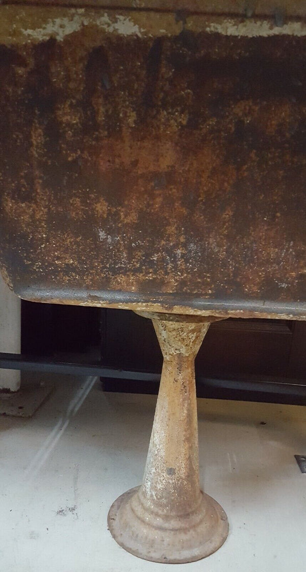 Large Antique Double Cast Iron Pedestal Sinks 55" x 43"x 26" GA1140