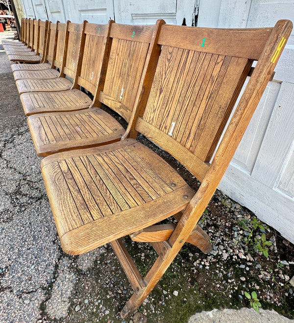 Vintage Folding Auditorium Seating 1-12 from Cumberland, MD Armory