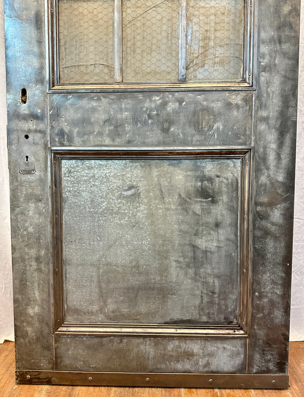 W.F. Overly & Sons 9-Pane 1-Panel Galvanized Steel Door GA20559
