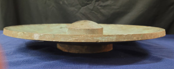 Rare Large Art Deco Solid Bronze Building Pediment 16" Round GS00912