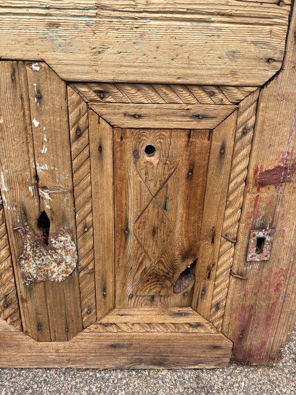 Portion of Ornate Middle Eastern Wooden Door GA21531