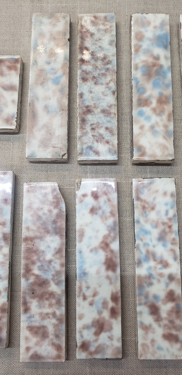 Lot of 35 Cambridge Glazed Fireplace Tiles 6" x 1 1/2" & More GS010940