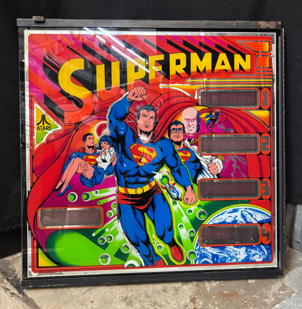 1970s Superman Atari Pinball Backglass GA21329