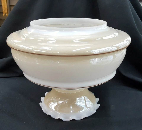 Vintage Floral Hurricane Lamp Shade 8 1/2" T x 10" W and 6 1/2" Fitter GS00982