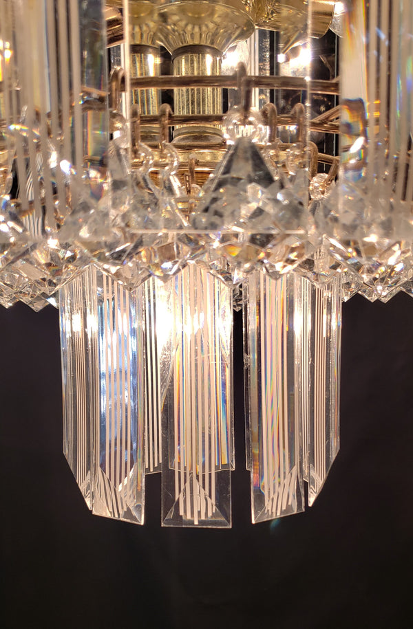 MCM Ornate 7 Light Tiered Prism Chandelier 18" x 20" GS010931