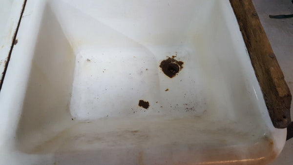 Large Antique Double Cast Iron Pedestal Sinks 55" x 43"x 26" GA1140