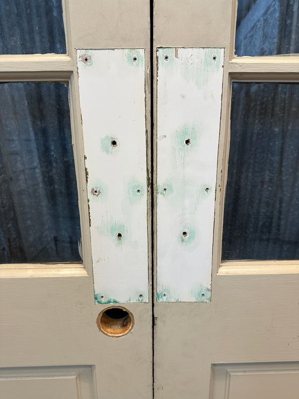 Pair of 9-Pane Raised Paneled Double Doors GA20727