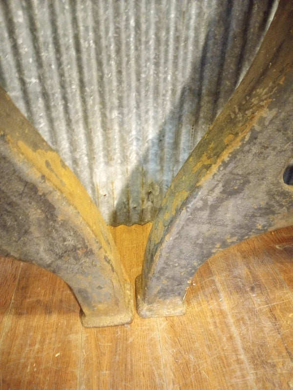Pair of Cast Iron Factory Machine Legs 31" Tall x 25" Wide GA-S081